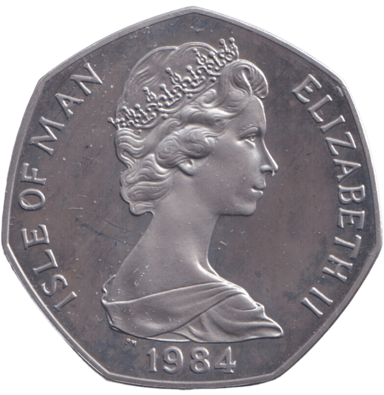 1984 STEAM ENGINE 50P ISLE OF MAN ( PROOF ) BB - 50P REGIONAL ISSUES - Cambridgeshire Coins