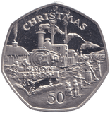 1984 STEAM ENGINE 50P ISLE OF MAN ( PROOF ) BB - 50P REGIONAL ISSUES - Cambridgeshire Coins