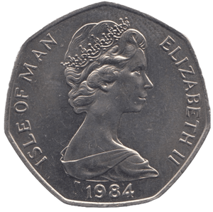 1984 TT FIFTY PENCE ISLE OF MAN ( LARGE ) - WORLD COINS - Cambridgeshire Coins