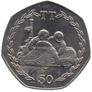 1984 TT FIFTY PENCE ISLE OF MAN ( LARGE ) - WORLD COINS - Cambridgeshire Coins