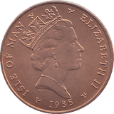 1985 1 PENNY ISLE OF MAN ( BU ) - WORLD COINS - Cambridgeshire Coins