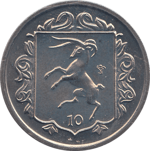 1985 10 PENCE ISLE OF MAN ( BU ) - WORLD COINS - Cambridgeshire Coins