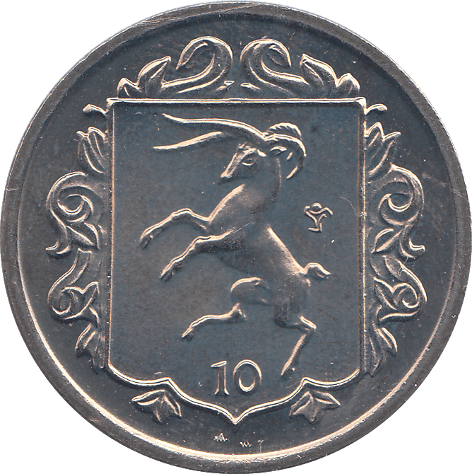1985 10 PENCE ISLE OF MAN ( BU ) - WORLD COINS - Cambridgeshire Coins