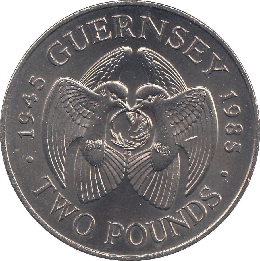 1985 2 POUNDS GUERNSEY LIBERATION 40TH ANNIVERSARY ( BU ) - WORLD COINS - Cambridgeshire Coins