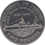 1985 2 POUNDS H.M.S BEAGLE LIBERATION 40TH ANNIVERSARY - WORLD COINS - Cambridgeshire Coins
