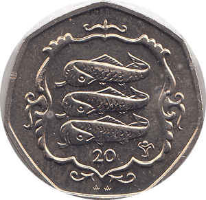 1985 20 PENCE ISLE OF MAN ( BU ) - WORLD COINS - Cambridgeshire Coins