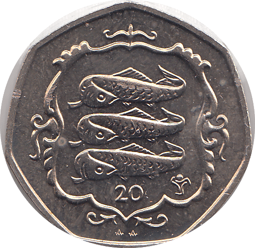 1985 20 PENCE ISLE OF MAN ( BU ) - WORLD COINS - Cambridgeshire Coins