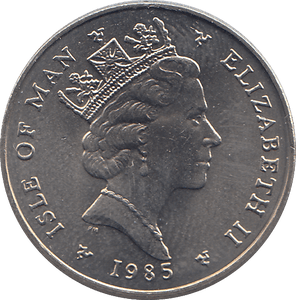 1985 5 PENCE ISLE OF MAN ( BU ) - WORLD COINS - Cambridgeshire Coins