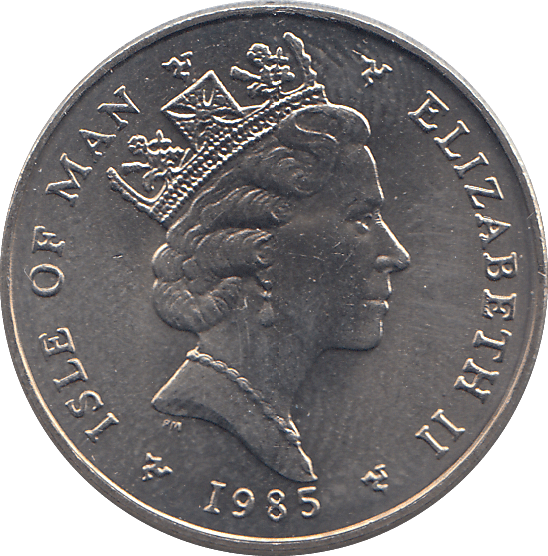 1985 5 PENCE ISLE OF MAN ( BU ) - WORLD COINS - Cambridgeshire Coins