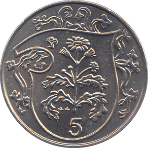 1985 5 PENCE ISLE OF MAN ( BU ) - WORLD COINS - Cambridgeshire Coins