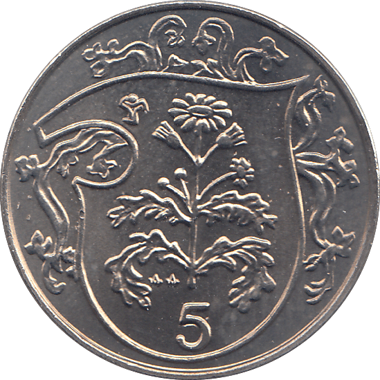 1985 5 PENCE ISLE OF MAN ( BU ) - WORLD COINS - Cambridgeshire Coins