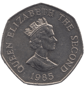 1985 BAILIWICK OF JERSEY LIBERATION LARGE 50P - 50P REGIONAL ISSUES - Cambridgeshire Coins