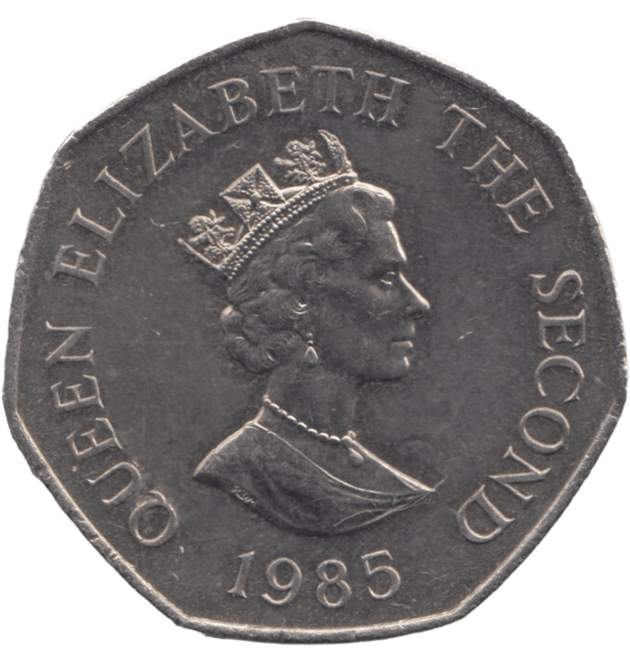 1985 BAILIWICK OF JERSEY LIBERATION LARGE 50P - 50P REGIONAL ISSUES - Cambridgeshire Coins