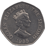 1985 BAILIWICK OF JERSEY LIBERATION LARGE 50P - 50P REGIONAL ISSUES - Cambridgeshire Coins