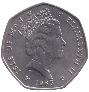 1985 DEHAVILAND PLANE 50P ISLE OF MAN ( UNC ) AA - 50P REGIONAL ISSUES - Cambridgeshire Coins