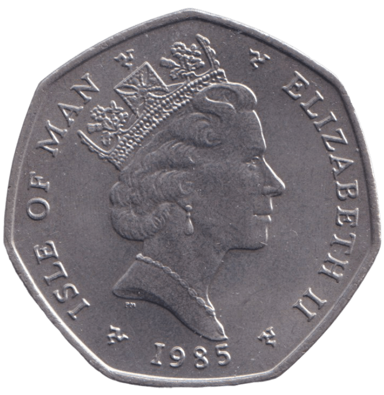 1985 DEHAVILAND PLANE 50P ISLE OF MAN ( UNC ) AA - 50P REGIONAL ISSUES - Cambridgeshire Coins