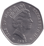 1985 DEHAVILAND PLANE 50P ISLE OF MAN ( UNC ) AA - 50P REGIONAL ISSUES - Cambridgeshire Coins