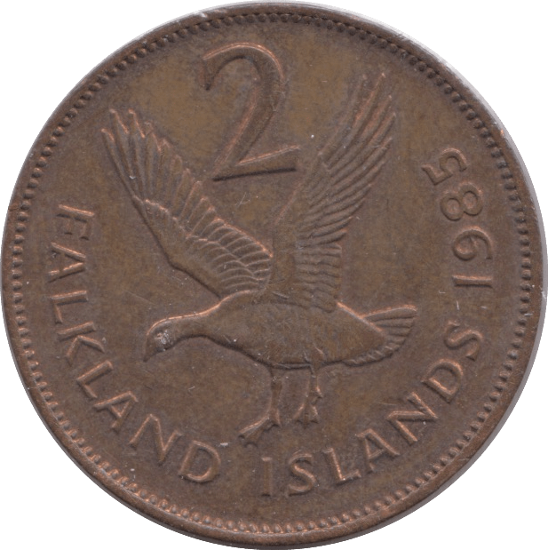 1985 FALKLAND ISLANDS TWO PENCE - WORLD COINS - Cambridgeshire Coins