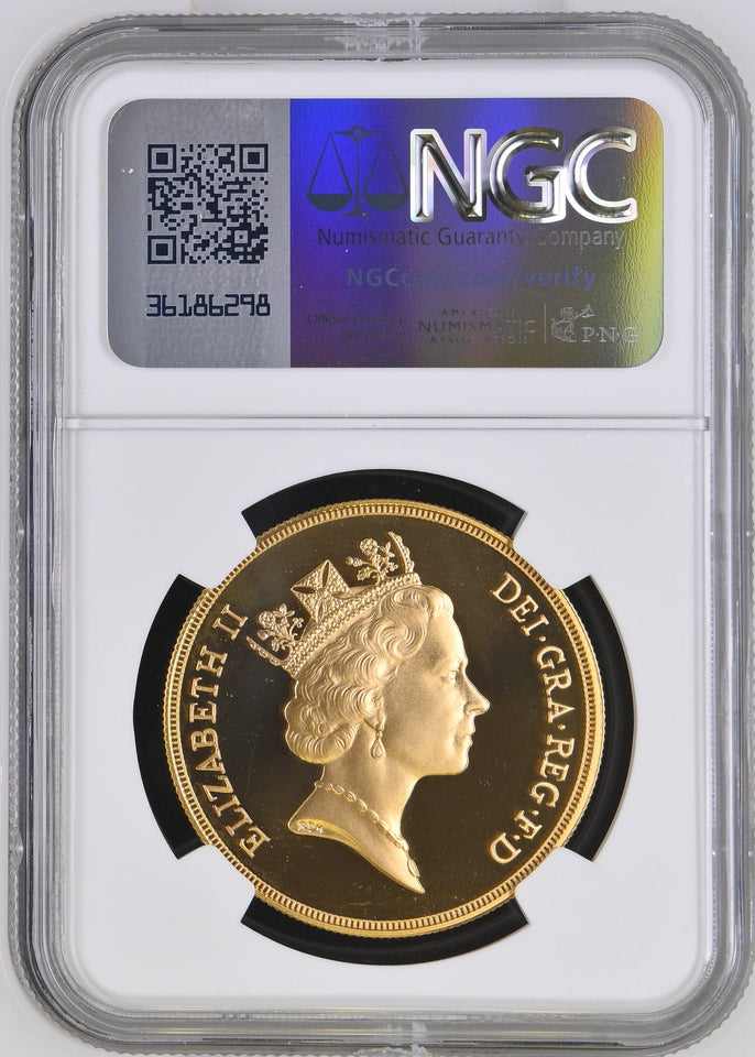 1985 GOLD FIVE POUND SOVEREIGN PF 69 ULTRA CAMEO - NGC GOLD COINS - Cambridgeshire Coins
