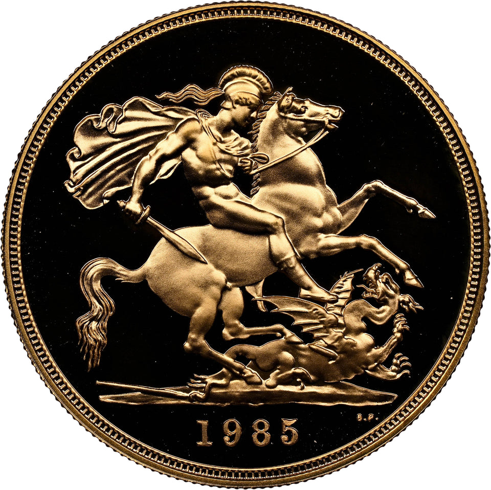 1985 GOLD FIVE POUND SOVEREIGN PF 69 ULTRA CAMEO - NGC GOLD COINS - Cambridgeshire Coins