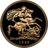 1985 GOLD FIVE POUND SOVEREIGN PF 69 ULTRA CAMEO - NGC GOLD COINS - Cambridgeshire Coins