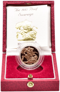 1985 GOLD PROOF SOVEREIGN BOXED - GOLD PROOF SOVEREIGNS - Cambridgeshire Coins