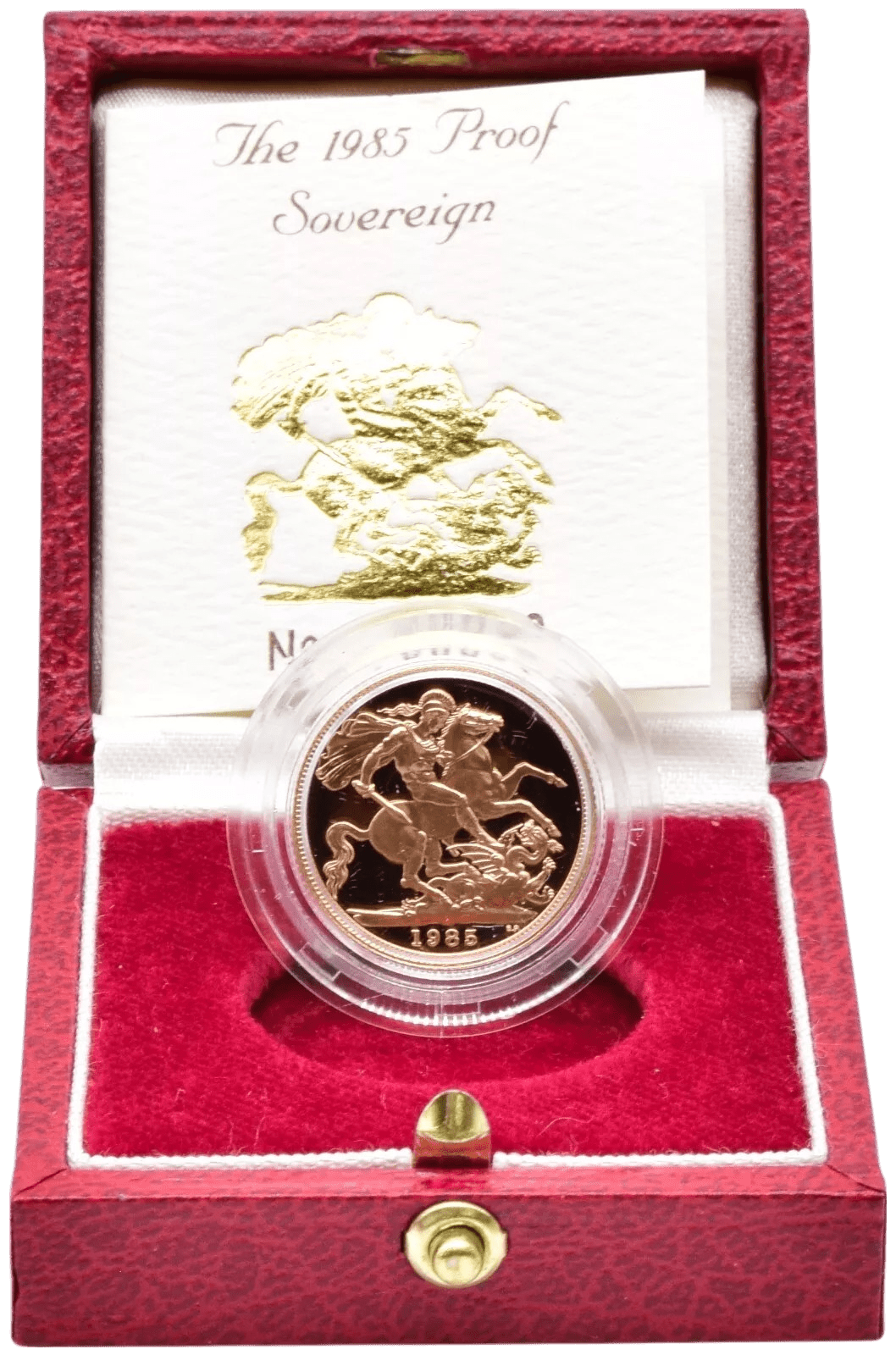 1985 GOLD PROOF SOVEREIGN BOXED - GOLD PROOF SOVEREIGNS - Cambridgeshire Coins