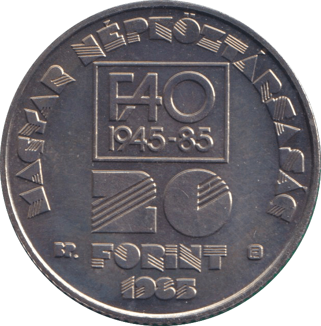 1985 HUNGARY 20 FORINT - WORLD COINS - Cambridgeshire Coins