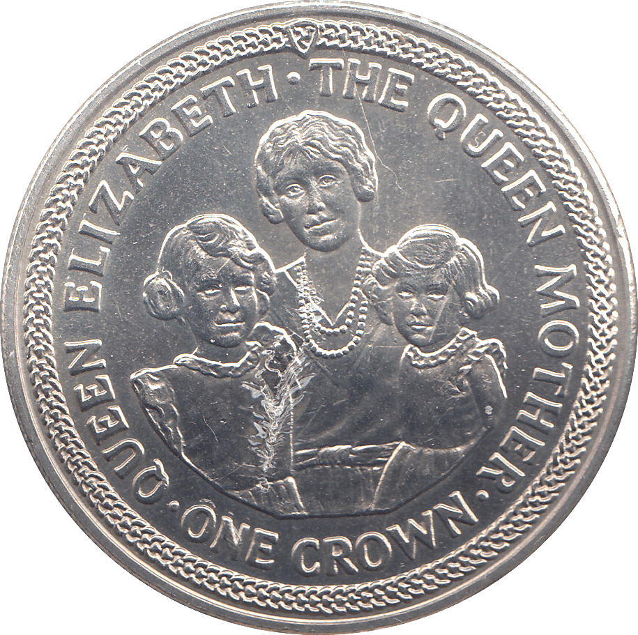 1985 ONE CROWN QUEEN ELIZABETH THE QUEEN MOTHER - WORLD COINS - Cambridgeshire Coins