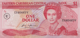 1985 ONE DOLLAR EASTERN CARIBBEAN BANKNOTE REF-1793 - WORLD BANKNOTES - Cambridgeshire Coins