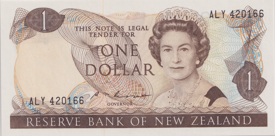 1985 ONE DOLLAR NEW ZEALAND BANKNOTE REF-1841 - WORLD BANKNOTES - Cambridgeshire Coins