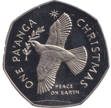 1985 ONE PA'ANGA CHRISTMAS ( PROOF ) - SILVER WORLD COINS - Cambridgeshire Coins