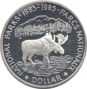 1985 SILVER PROOF CANADIAN DOLLAR - SILVER WORLD COINS - Cambridgeshire Coins