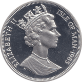 1985 SILVER PROOF ONE CROWN THE QUEEN MOTHER - SILVER WORLD COINS - Cambridgeshire Coins