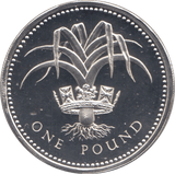 1985 SILVER PROOF WELSH LEEK ONE POUND UNITED KINGDOM - SILVER WORLD COINS - Cambridgeshire Coins