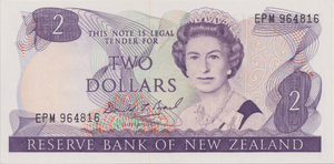 1985 TWO DOLLARS NEW ZEALAND BANKNOTE REF-1842 - WORLD BANKNOTES - Cambridgeshire Coins