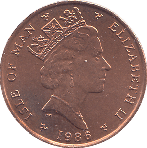 1986 1 PENCE ISLE OF MAN ( BU ) - WORLD COINS - Cambridgeshire Coins