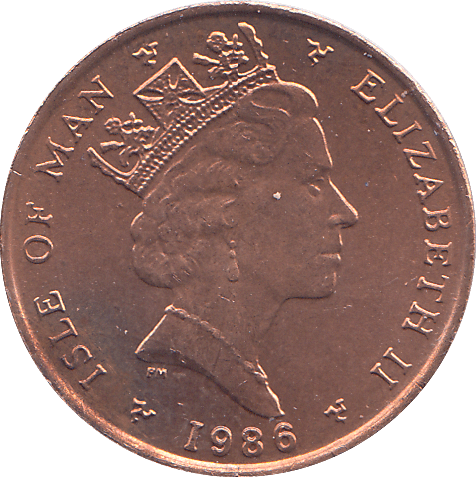 1986 1 PENCE ISLE OF MAN ( BU ) - WORLD COINS - Cambridgeshire Coins