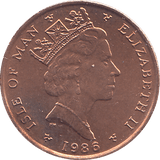 1986 1 PENCE ISLE OF MAN ( BU ) - WORLD COINS - Cambridgeshire Coins