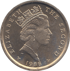 1986 1 POUND ISLE OF MAN ( BU ) - WORLD COINS - Cambridgeshire Coins