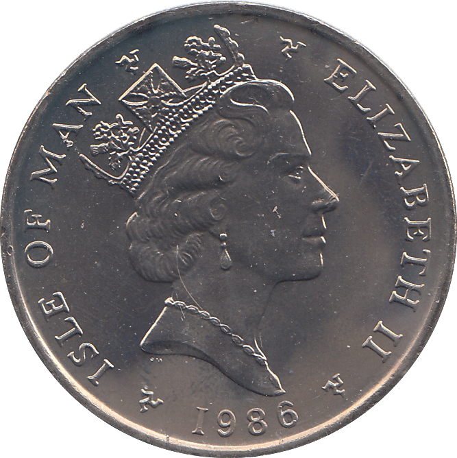 1986 10 PENCE ISLE OF MAN ( BU ) - WORLD COINS - Cambridgeshire Coins