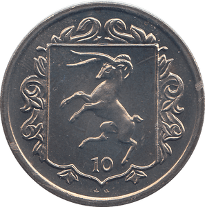1986 10 PENCE ISLE OF MAN ( BU ) - WORLD COINS - Cambridgeshire Coins