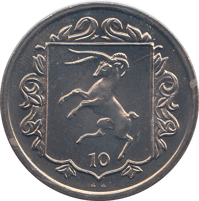 1986 10 PENCE ISLE OF MAN ( BU ) - WORLD COINS - Cambridgeshire Coins