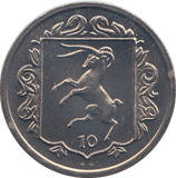 1986 10 PENCE ISLE OF MAN ( BU ) - WORLD COINS - Cambridgeshire Coins