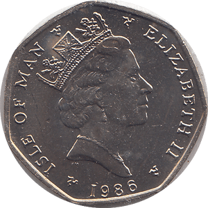 1986 20 PENCE ISLE OF MAN ( BU ) - WORLD COINS - Cambridgeshire Coins
