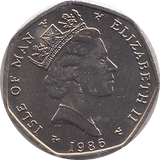 1986 20 PENCE ISLE OF MAN ( BU ) - WORLD COINS - Cambridgeshire Coins