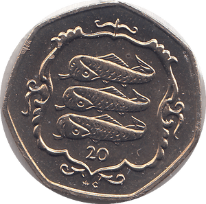1986 20 PENCE ISLE OF MAN ( BU ) - WORLD COINS - Cambridgeshire Coins