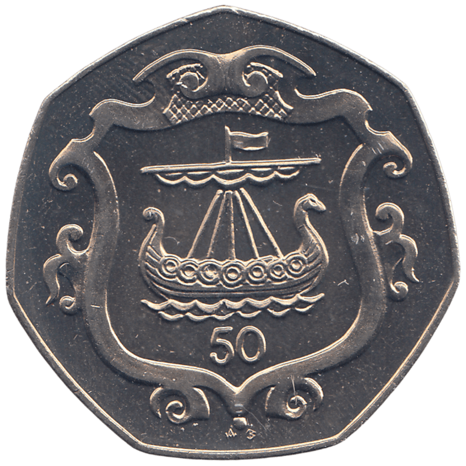 1986 50 PENCE ISLE OF MAN ( BU ) - WORLD COINS - Cambridgeshire Coins
