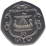1986 50 PENCE ISLE OF MAN ( BU ) - WORLD COINS - Cambridgeshire Coins