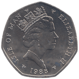 1986 50 PENCE ISLE OF MAN ( BU ) - WORLD COINS - Cambridgeshire Coins